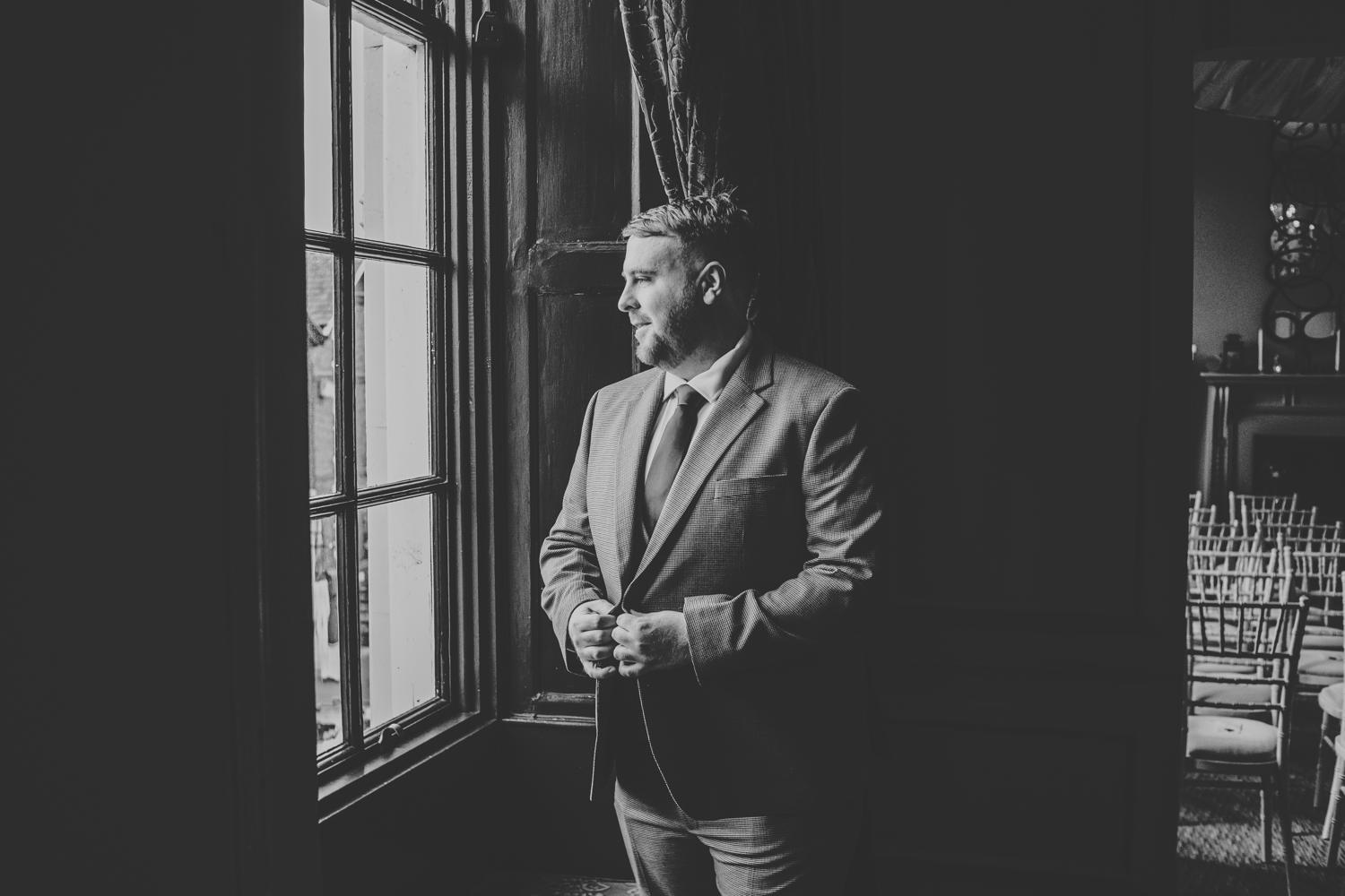Relaxed wedding portrait, North Wales