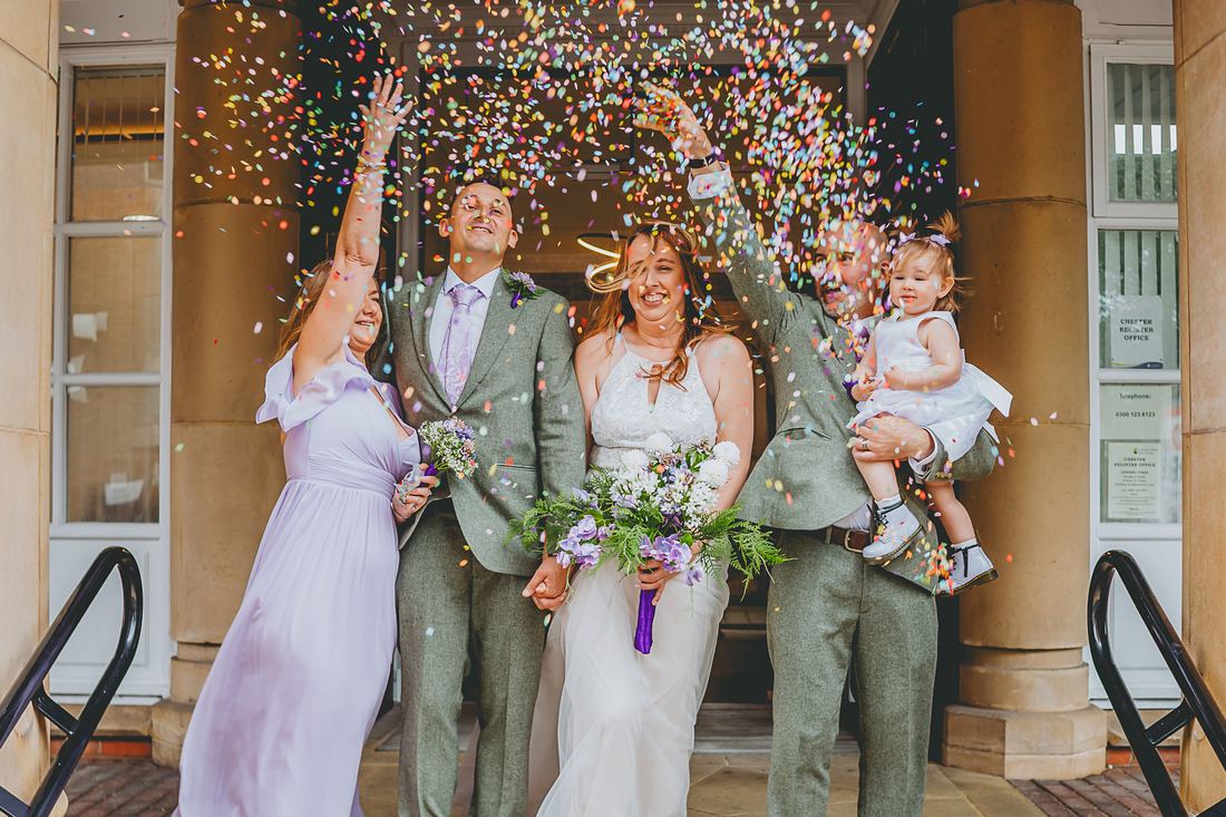 Documentary wedding photography, intimate Chester wedding