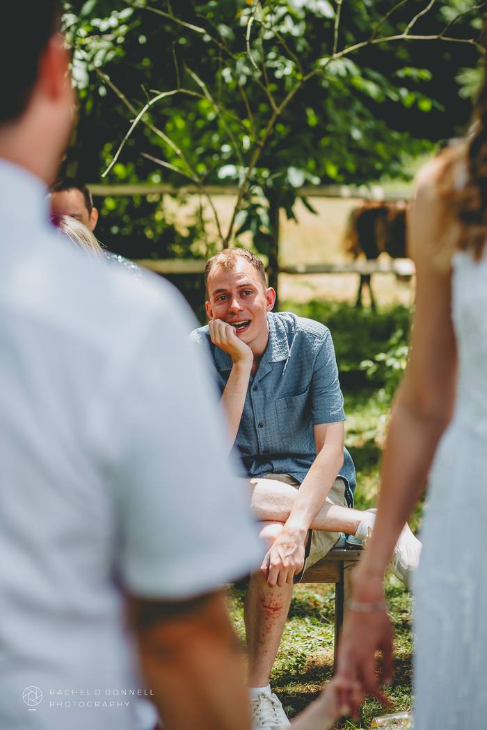 Colourful documentary wedding photo, South of France