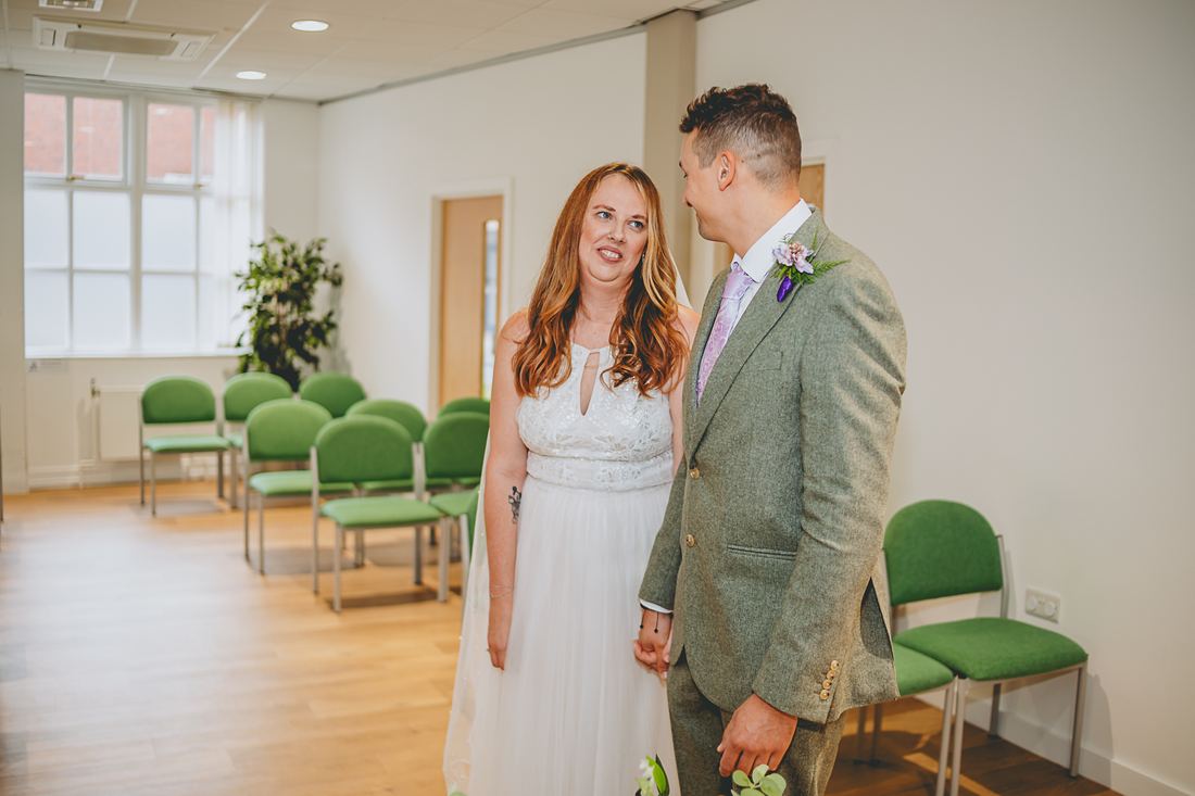 Documentary wedding photography, intimate Chester wedding