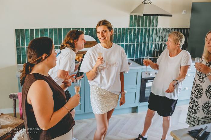 Fun candid moment, surprise wedding at Reve Retreat