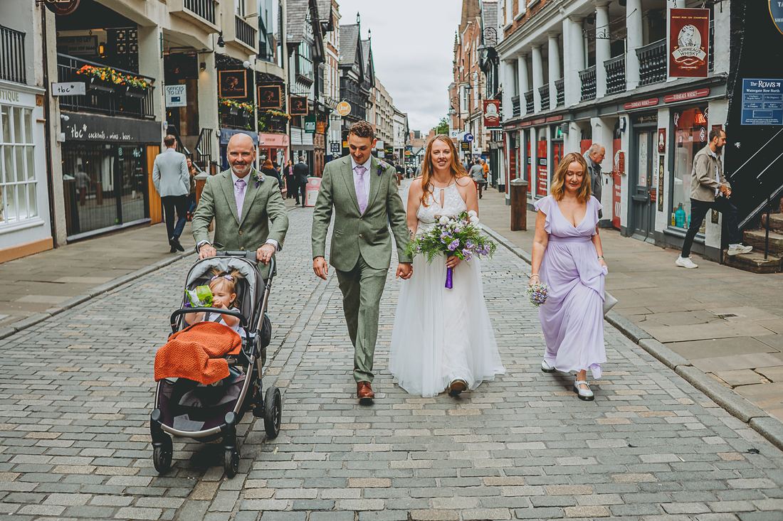 Intimate city wedding celebrations, Chester wedding photographer