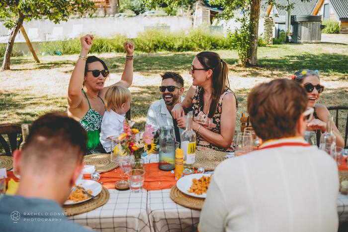 Colourful documentary wedding photo, South of France