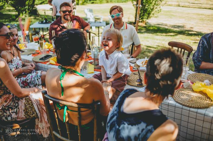 Fun candid moment, surprise wedding at Reve Retreat