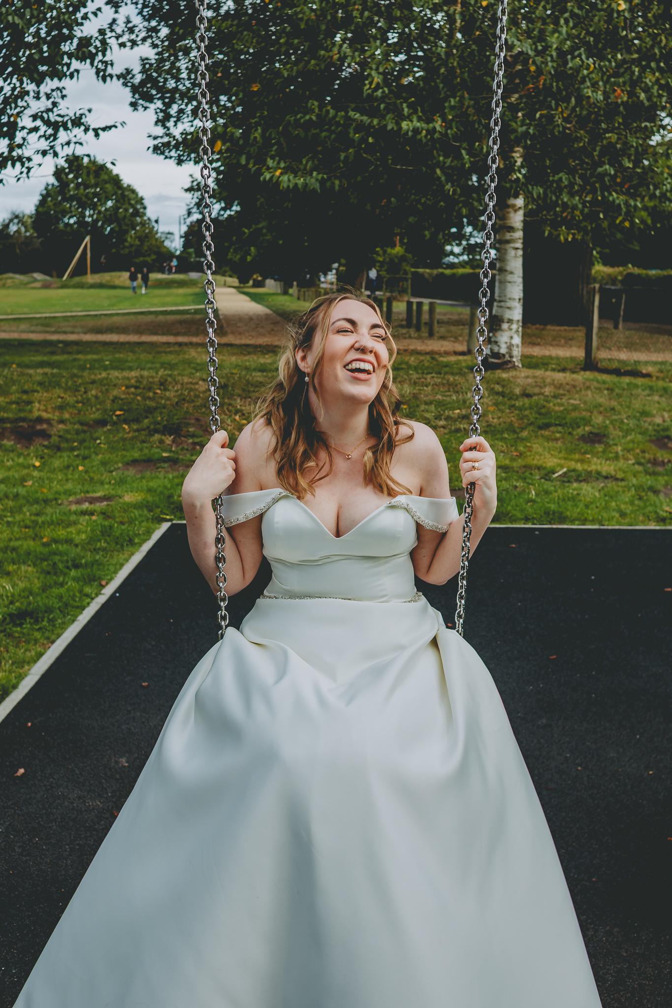 Relaxed wedding portrait, North Wales