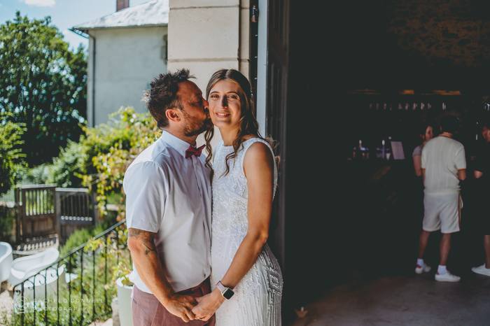 Fun candid moment, surprise wedding at Reve Retreat