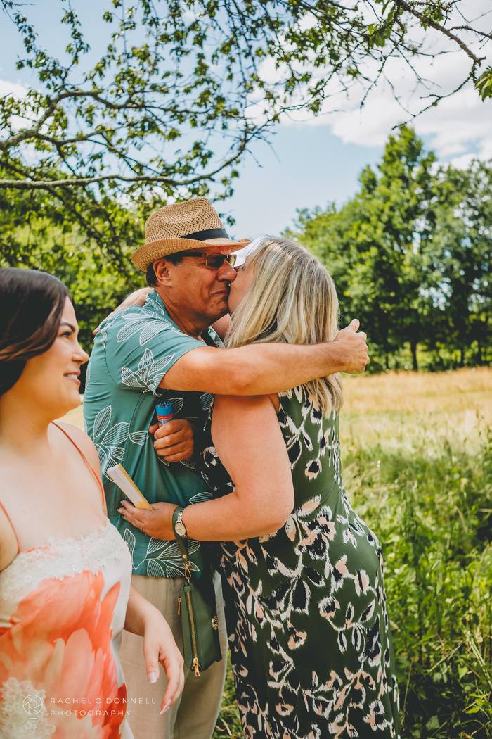 Candid photo from a surprise wedding at Reve Retreat, South of France