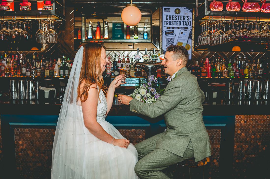 Documentary wedding photography, intimate Chester wedding